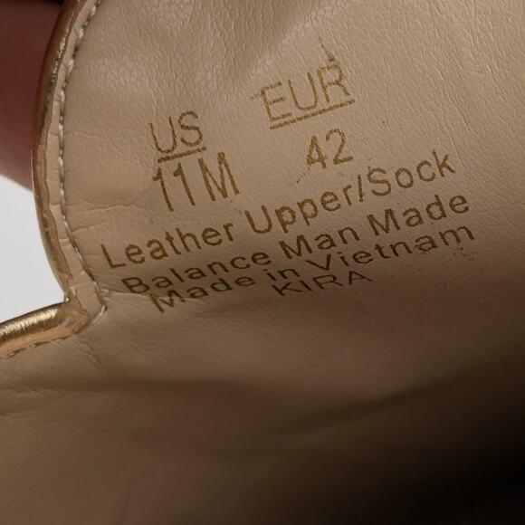 Sam Edelman Kira Slip On Mule Women's Logo Leather Gold Size US11M EU42 - Picture 6 of 12